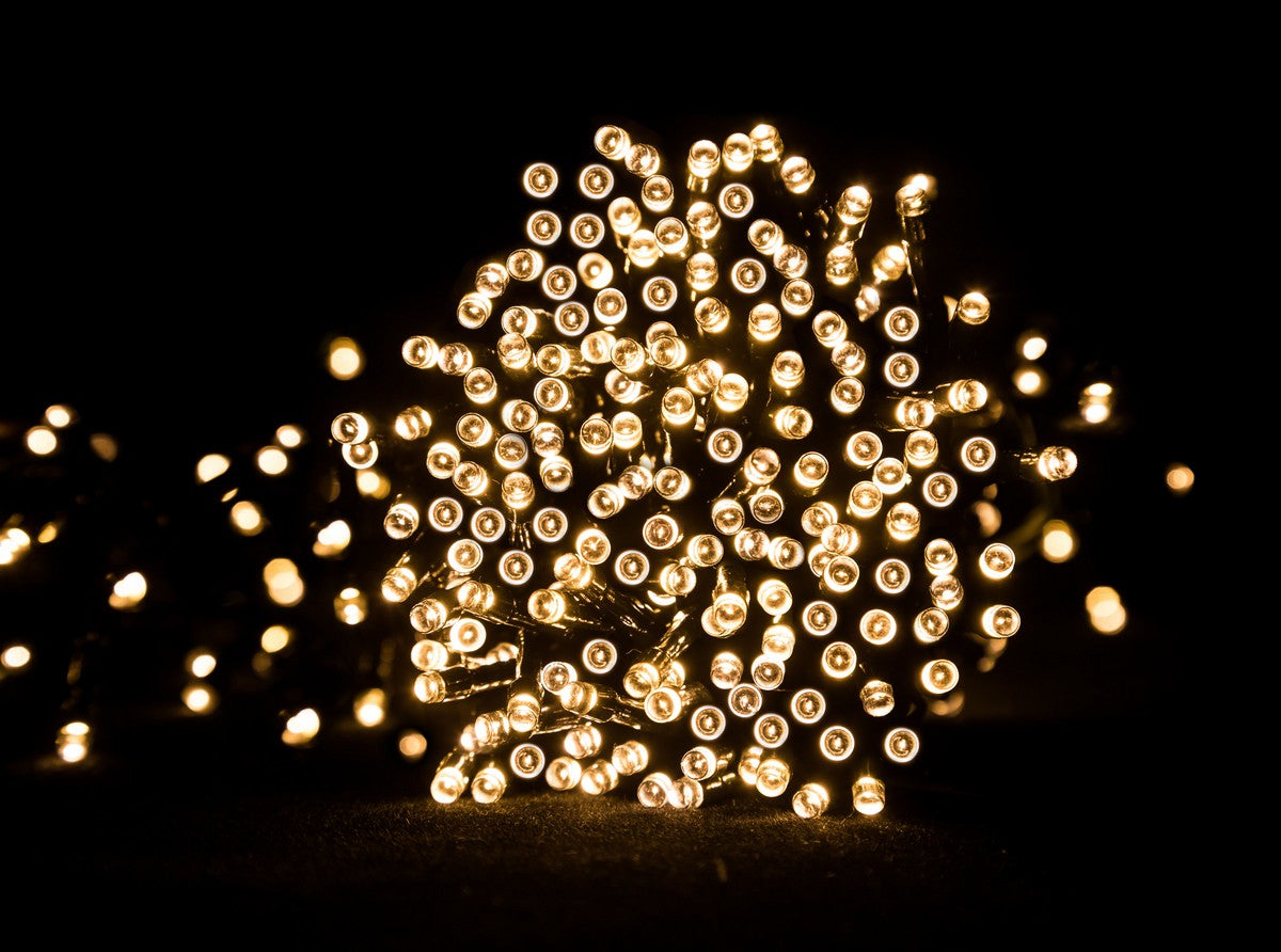 Christmas String Fairy Lights Multifunction Warm White Outdoor 1000 LED - 50m by Merry & Bright
