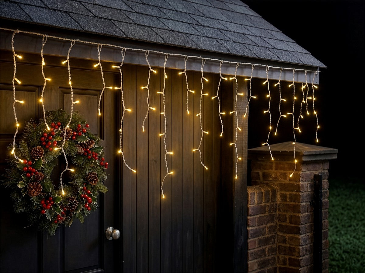 Christmas String Fairy Lights Multifunction Warm White Outdoor 1000 LED - 50m by Merry & Bright
