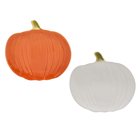 Pumpkin Plate Halloween Decoration Orange or White - 24cm by Hamilton McBride