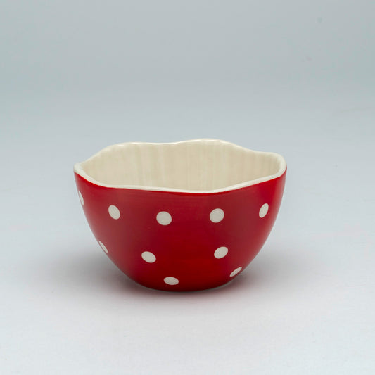 Toadstool Bowl Halloween Decoration Red & White with Polka dots Pattern - 11.5cm by Hamilton McBride