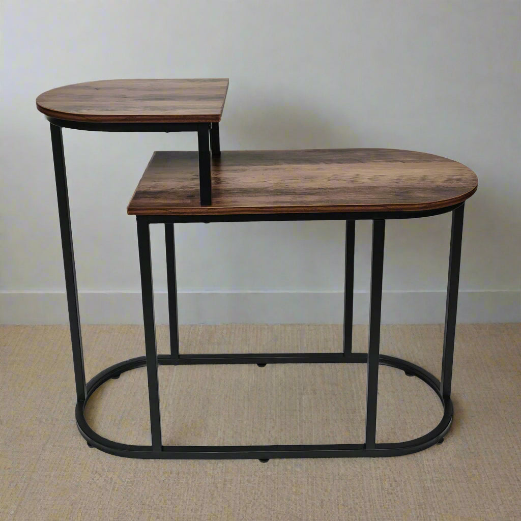 Brooklyn Side Table Dark Brown 1 Shelf