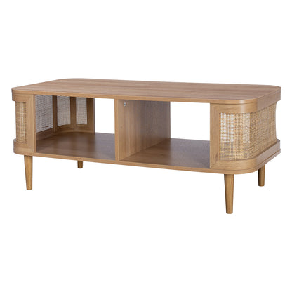 Stockholm Coffee Table Beige 2 Shelves