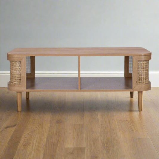 Stockholm Coffee Table Beige 2 Shelves