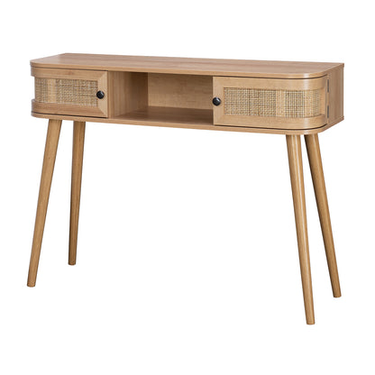 Stockholm Console Table Beige 1 Shelf 2 Doors