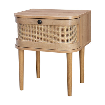 Stockholm Side Table Beige 1 Drawer