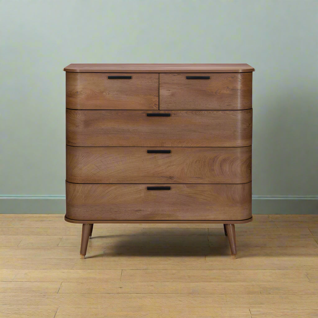 Copenhagen Chest of Drawers Dark Brown 5 Drawers