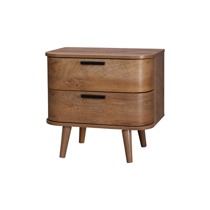 Copenhagen Bedside Table Dark Brown 2 Drawers