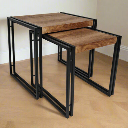 Brooklyn Nest of Tables Black & Brown