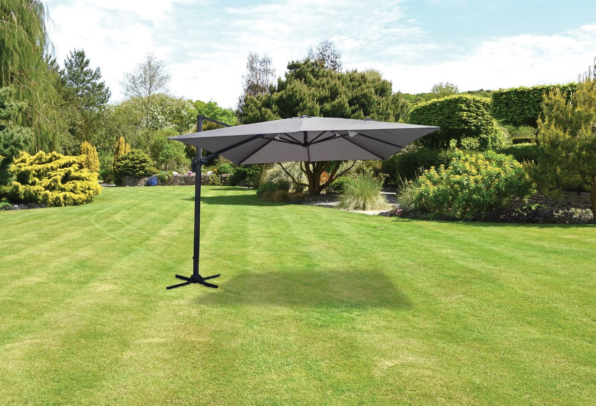 Garden Parasol Grey by Croft - 3 x 3M