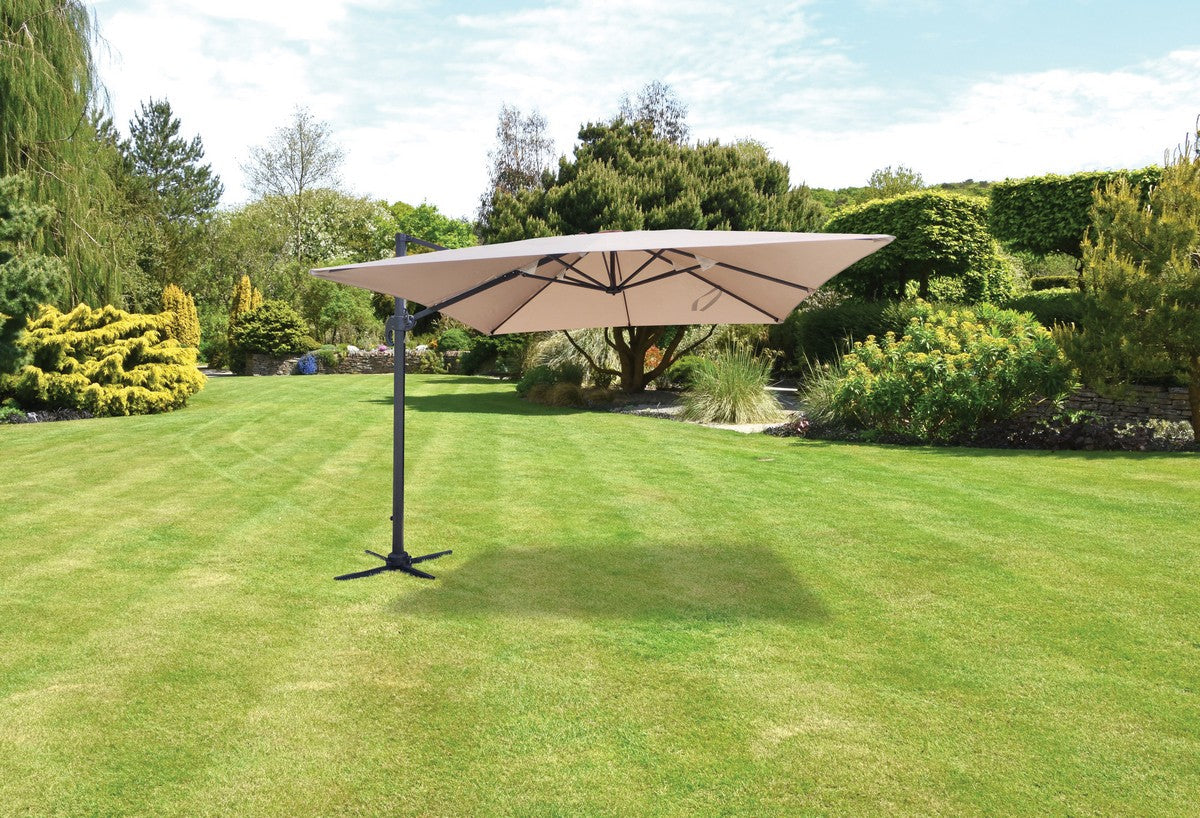 Garden Parasol Taupe by Croft - 3 x 3M