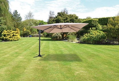Garden Parasol Taupe by Croft - 3 x 3M
