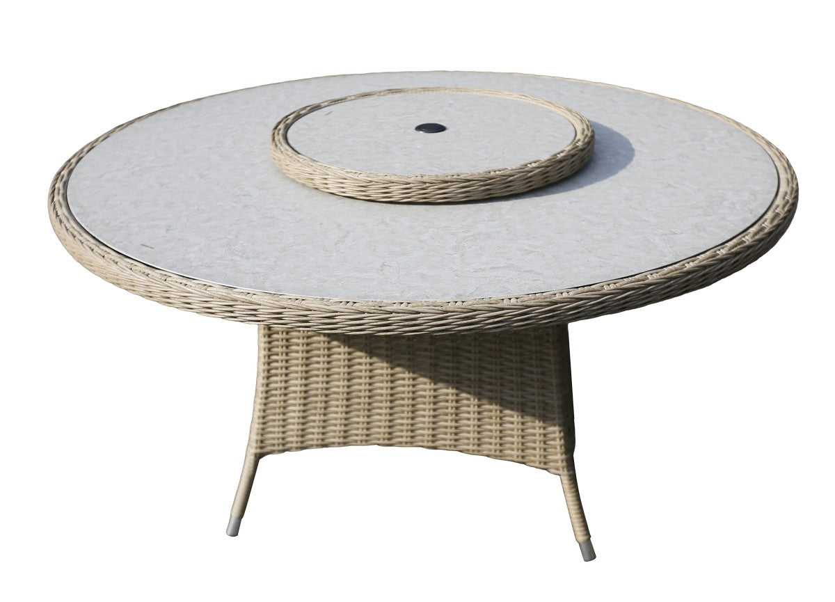Rattan Garden Patio Dining Set by Mayfair - 6 Seats Grey