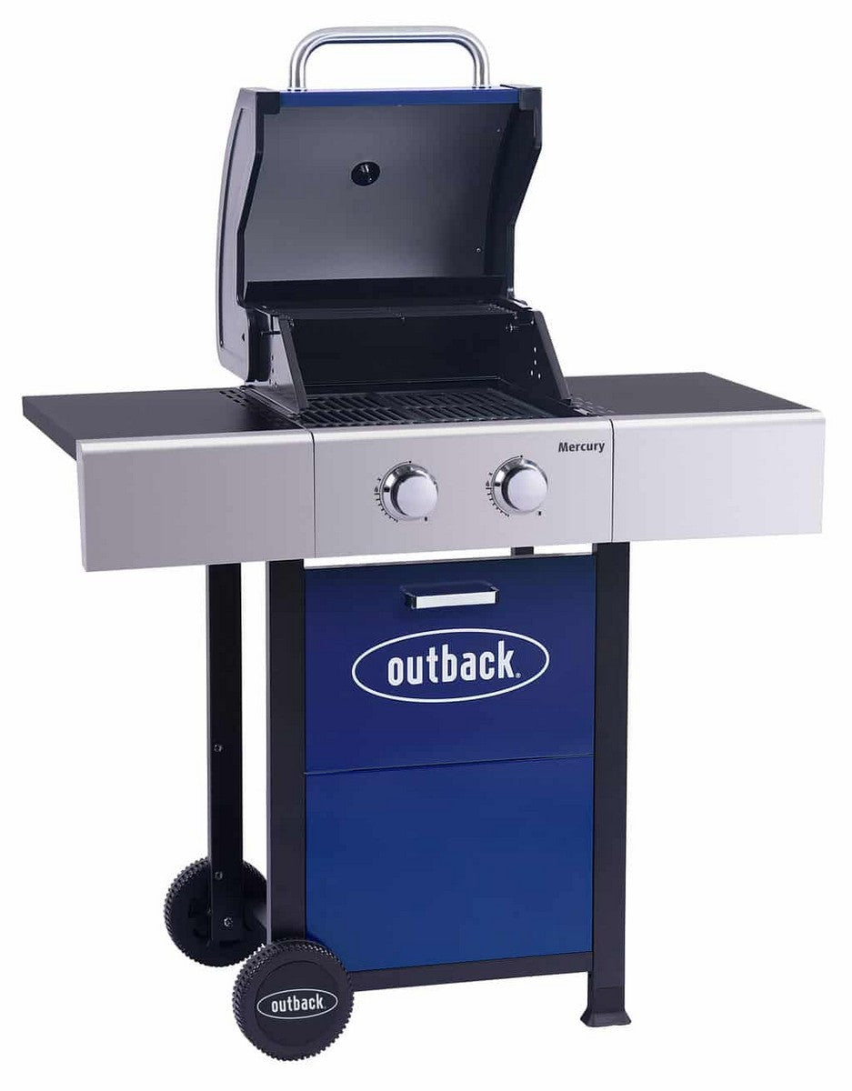 Mercury Gas BBQ 2 Burner Steel & Enamel 117cm by Outback