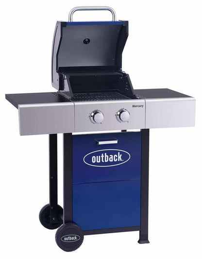 Mercury Gas BBQ 2 Burner Steel & Enamel 117cm by Outback