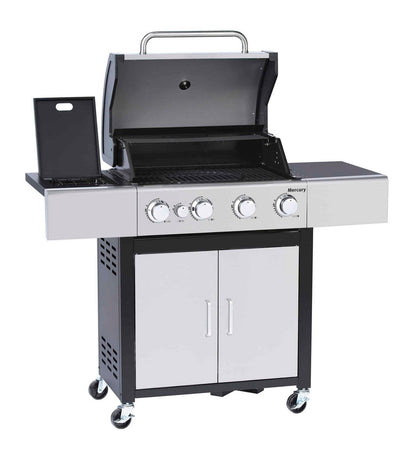 Mercury Gas BBQ 4 Burner Steel & Enamel 130cm by Outback