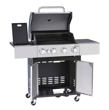 Mercury Gas BBQ 4 Burner Steel & Enamel 130cm by Outback
