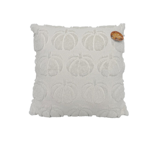 Cushion Halloween Decoration White with Pumpkin Pattern - 45cm by Fangtastic