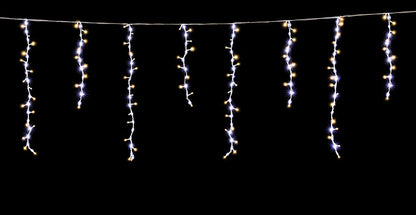 Christmas String Icicle Lights Snowfall Blue & White Outdoor 702 LED - 8m by Astralis