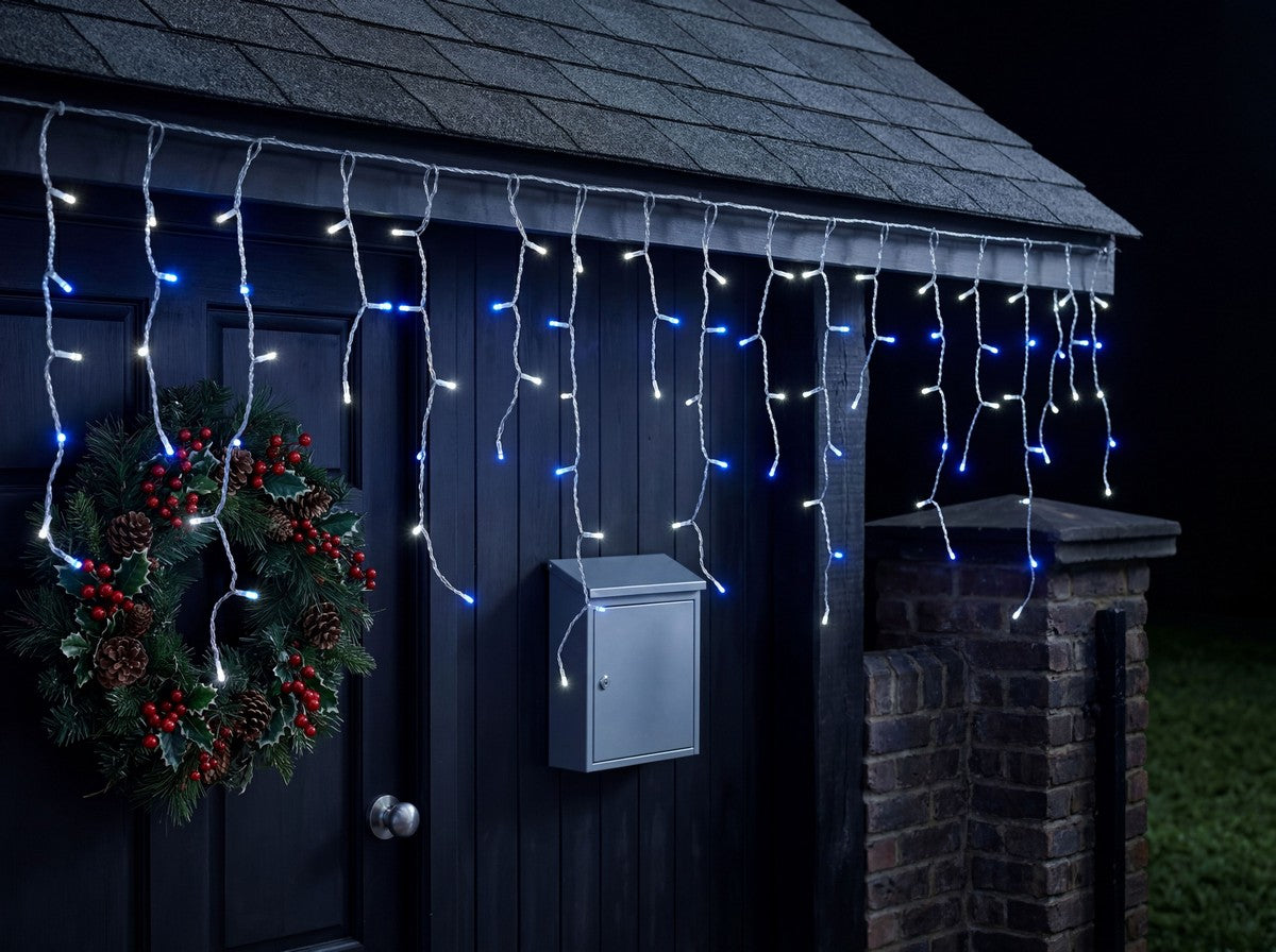 Christmas 1000L Blue & White Icicle Light by Merry & Bright