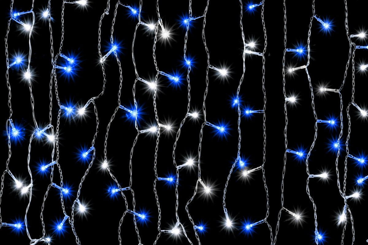 Christmas 1000L Blue & White Icicle Light by Merry & Bright
