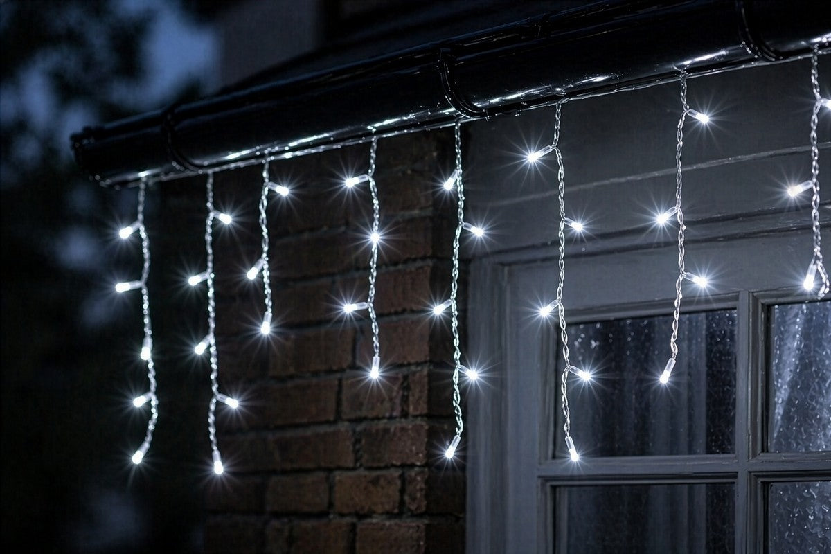 Christmas 1000L Cool White Icicle Light by Merry & Bright