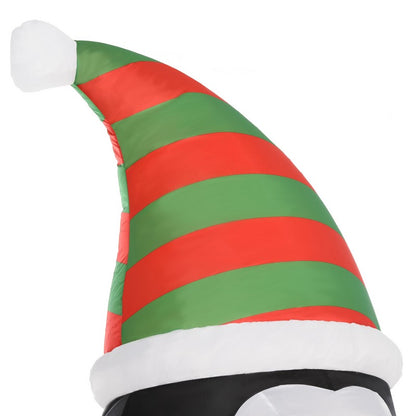 Homcom 2.4m LED Polyester Outdoor Christmas Inflatable Penguin