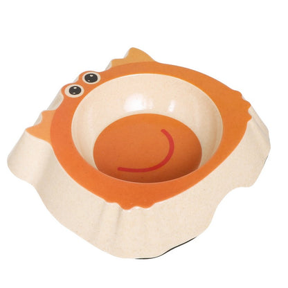 Monster Small Dog Bowl Orange Bamboo 19cm by Pet Brands