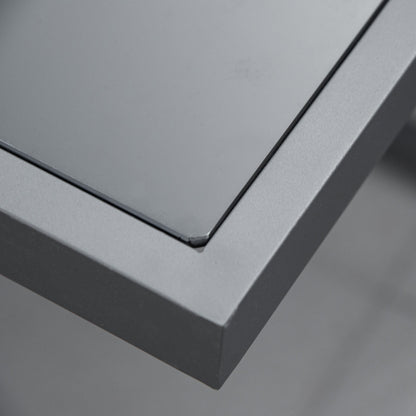 8 Seater Garden Dining Cube Set Aluminium Outdoor Furniture Set Dining Table