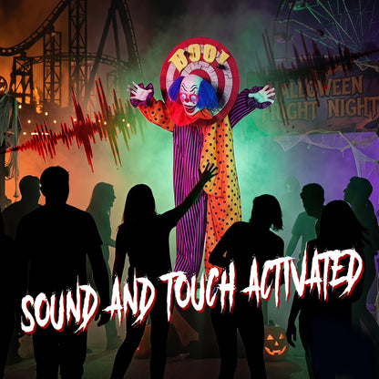 Animated Scary Clown Halloween Decoration - 167cm
