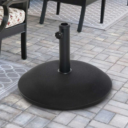 Outsunny 25kgs Round Umbrella Base Concrete Parasol Weight Stand Patio Outdoor Black Dia 49cm Primary Image