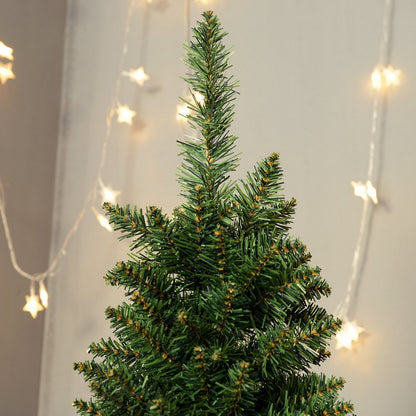 7FT Artificial Pine Pencil Slim Christmas Tree with 499 Branch Tips Xmas Holiday Décor with Stand Green
