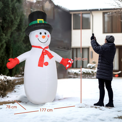 Snowman Inflatable Christmas Decoration - 240cm