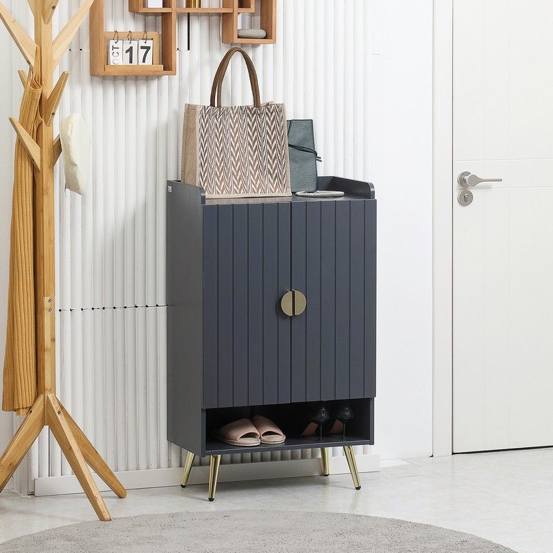 Homcom Modern Shoe Cabinet With 2 Doors Primary Image