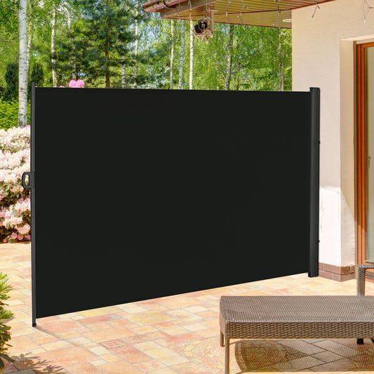 Outsunny Retractable Sun Side Awning Screen Fence Patio Garden Wall Balcony Screening Panel Outdoor Blind Privacy Divider (3x2M