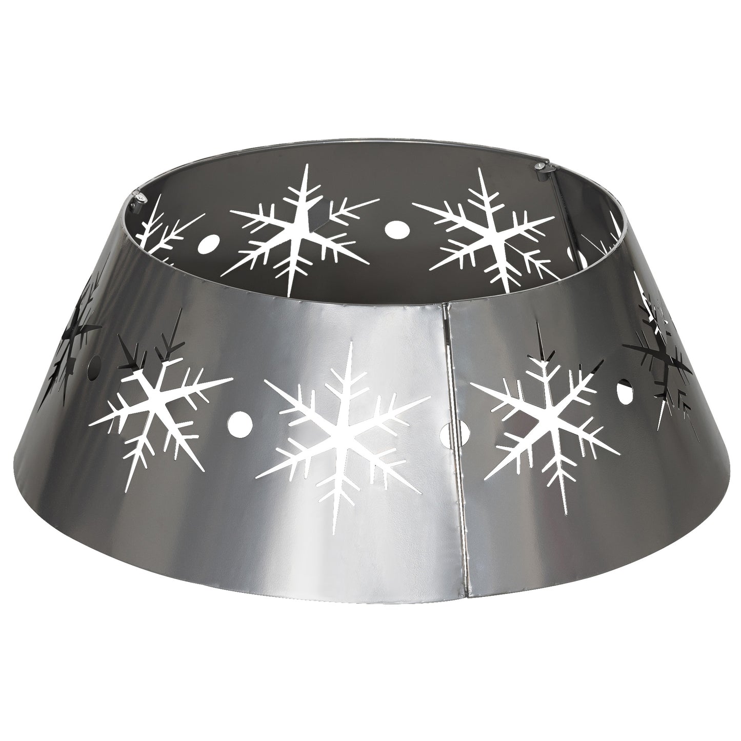 66cm Christmas Tree Skirt Metal Silver   Tips Primary Image