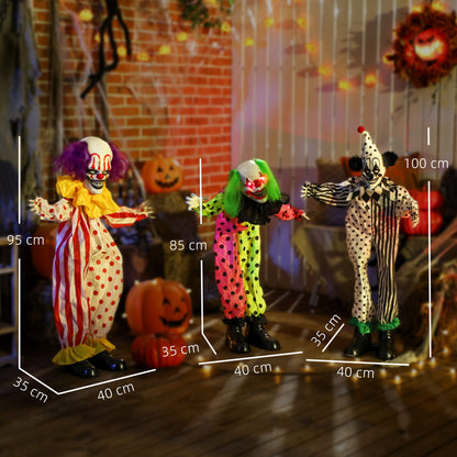 Animated Stacking Clowns Halloween Decoration - 180cm