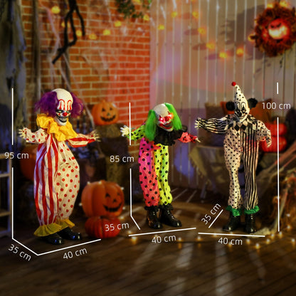 Animated Stacking Clowns Halloween Decoration - 180cm