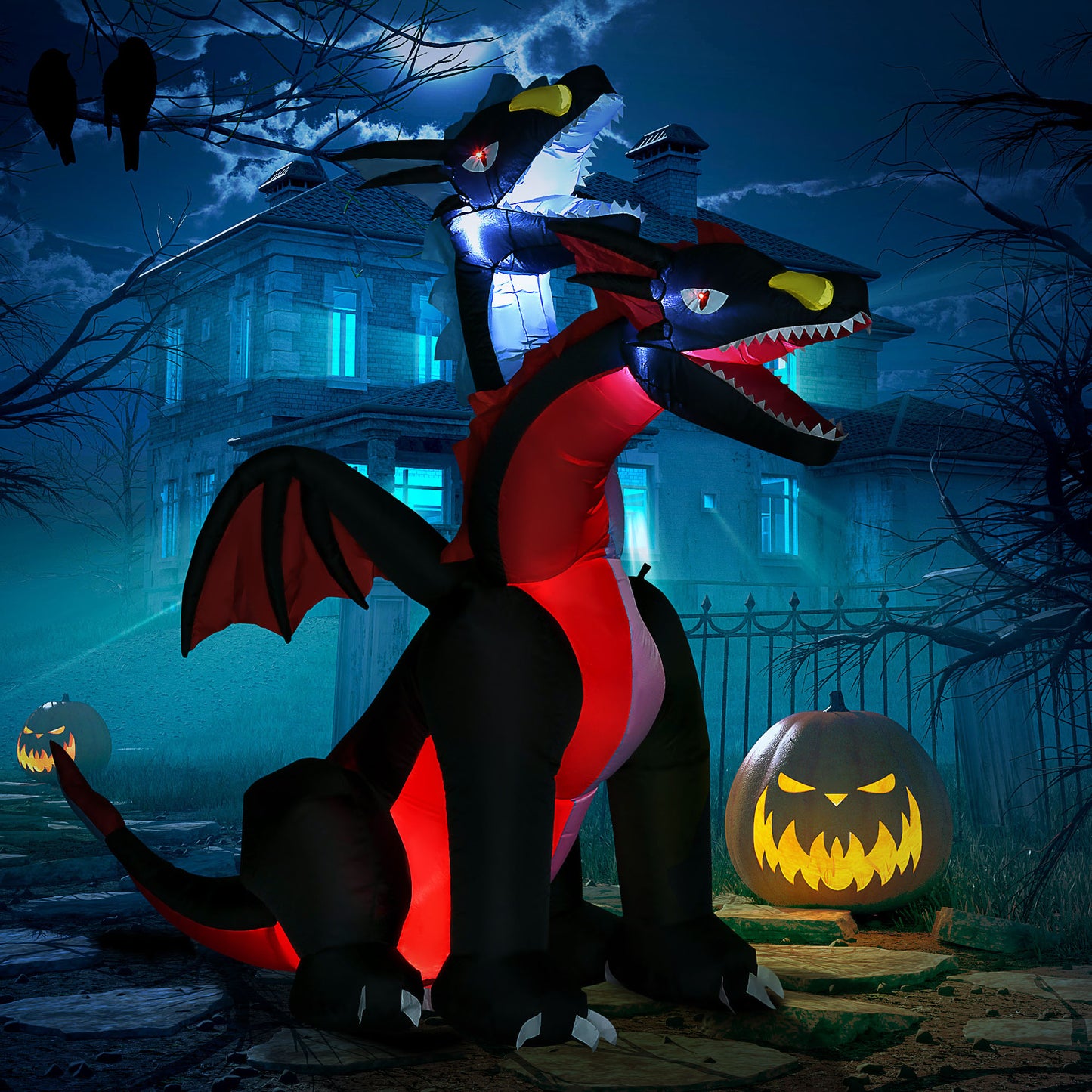 Dragon Inflatable Halloween Decoration - 225cm Primary Image