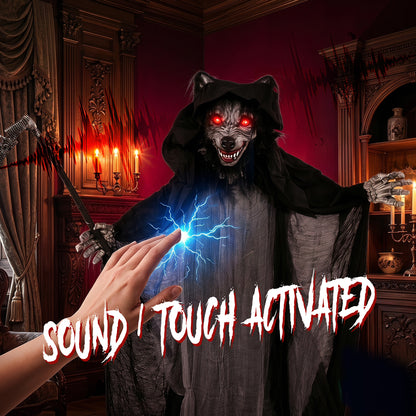 Animated Werewolf Halloween Decoration - 170cm