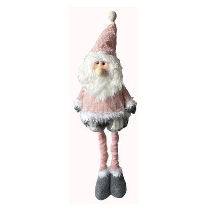 Santa Christmas Decoration Pink & White - 100cm by Christmas Time Primary Image