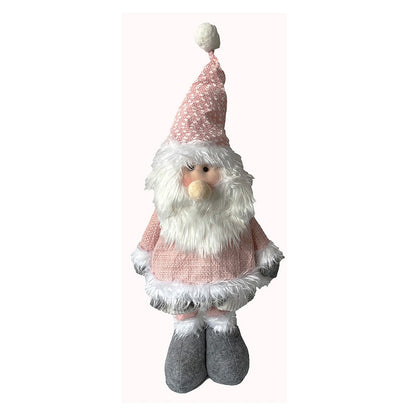 Santa Christmas Decoration Pink & White - 100cm by Christmas Time