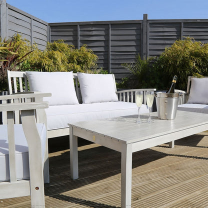 Eco Garden Furniture Set by Wensum - 4 Seats Grey Cushions