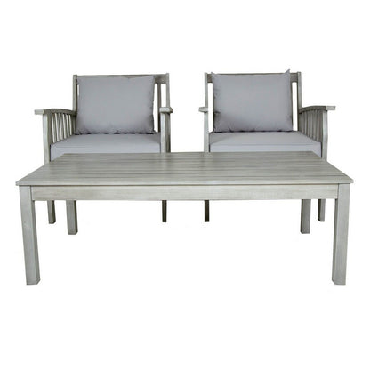 Eco Garden Furniture Set by Wensum - 4 Seats Grey Cushions