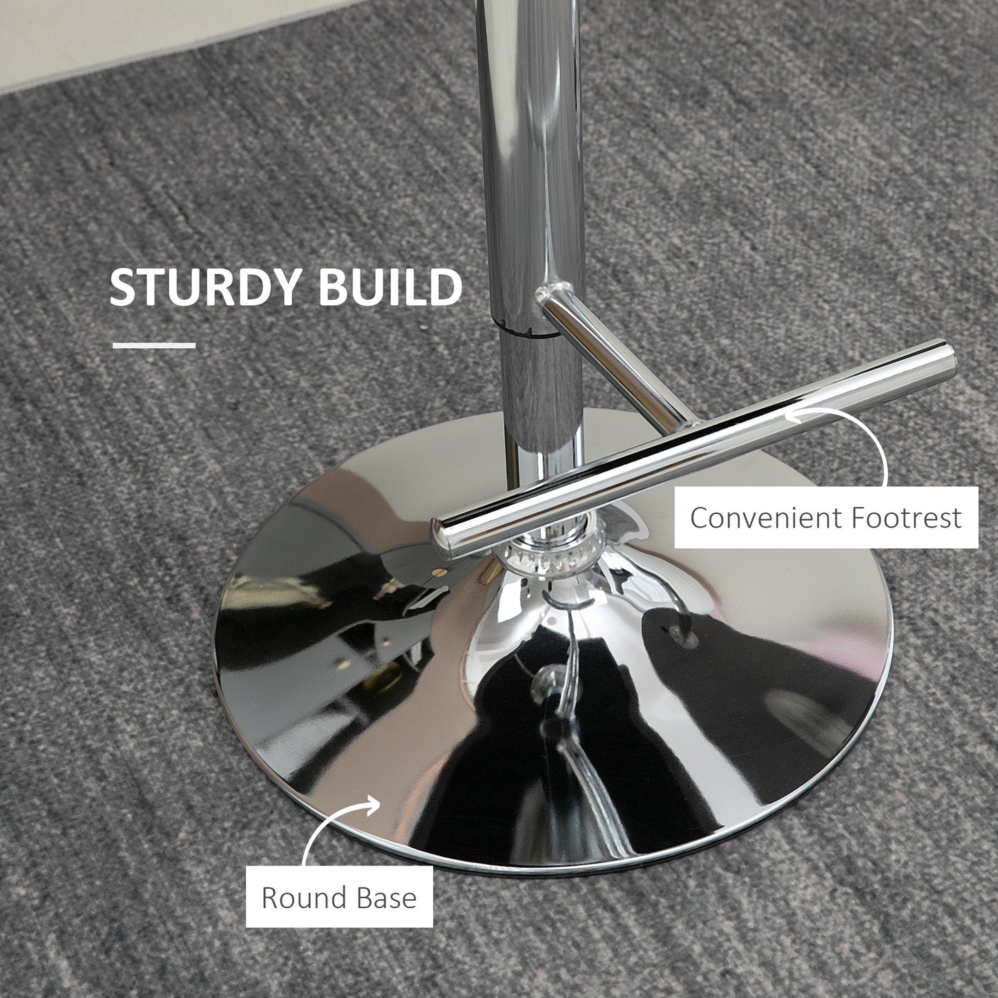 Modern Adjustable Bar Stools Set of 2