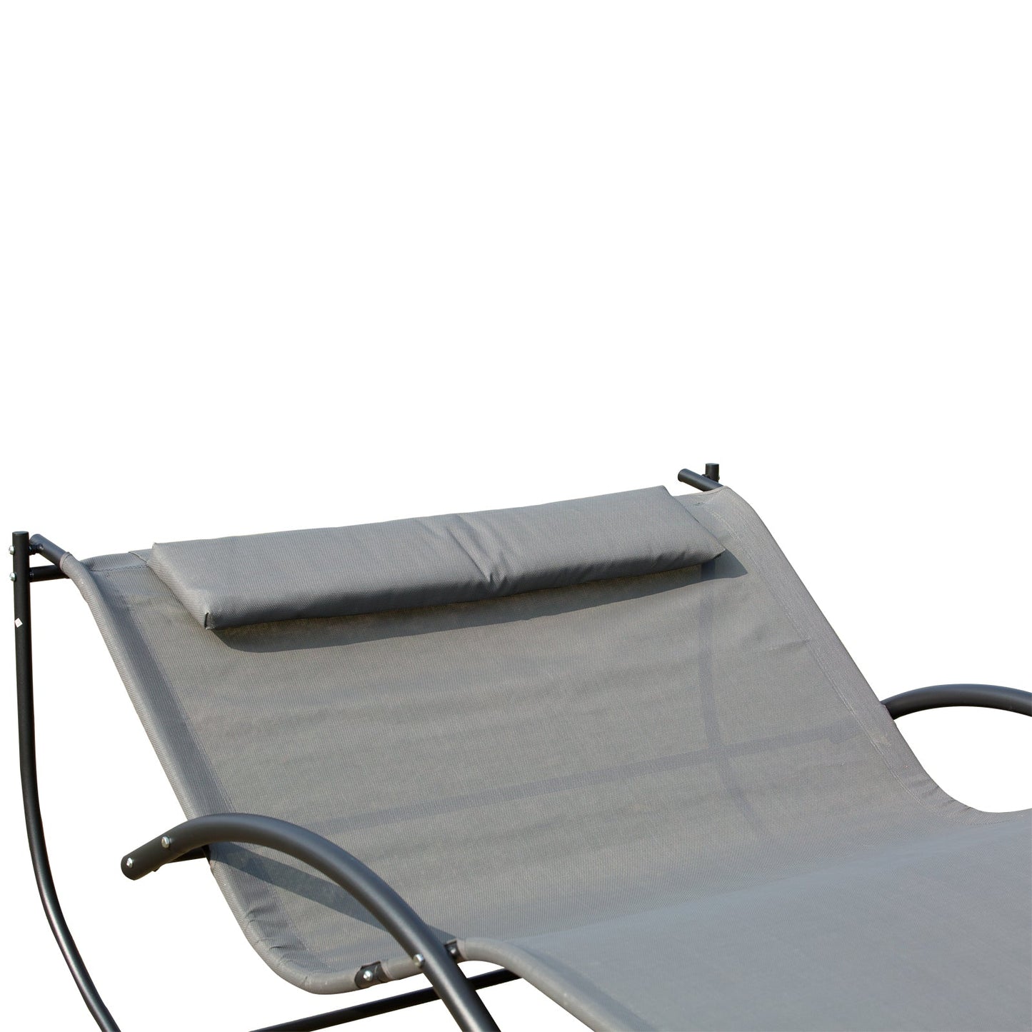 Double Hammock Chair Sun Lounger Outdoor Patio Garden Swing Rock Seat Grey