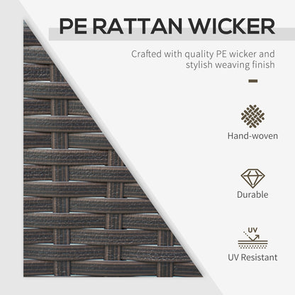 Outsunny 3 Pieces Patio PE Rattan Bistro Set