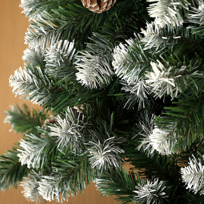 5ft Pinecone Christmas Tree Artificial - White Frosted Green  489 Tips