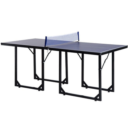 Homcom 6ft 182cm Mini Table Tennis Table Folding Ping Pong Table with Net Multi-Use Table for Indoor Outdoor Game Primary Image