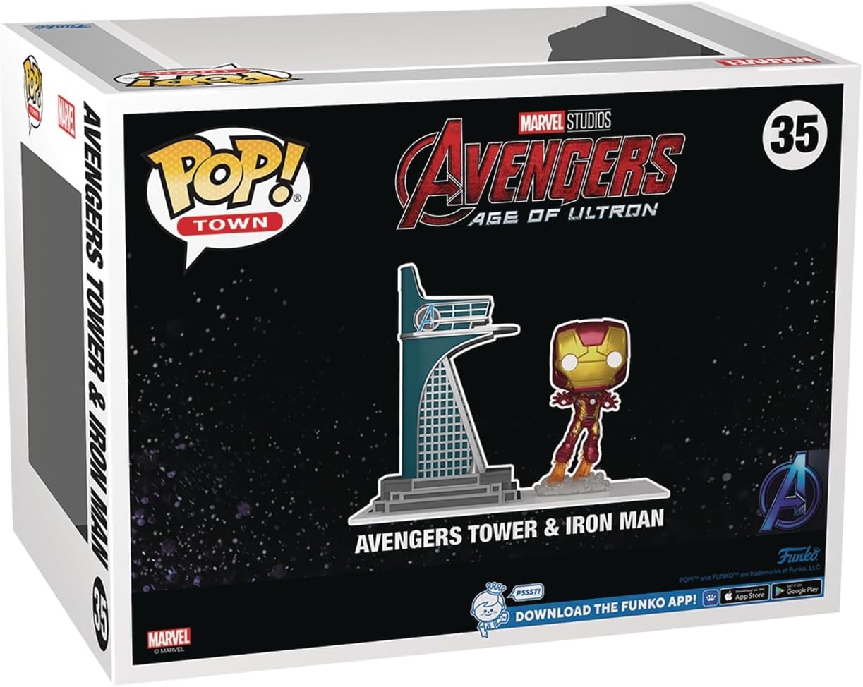 Funko Pop! Town: Avengers: Age of Ultron - Avengers Tower with Iron Man (Glow-in-The-Dark) PX Vinyl Figure