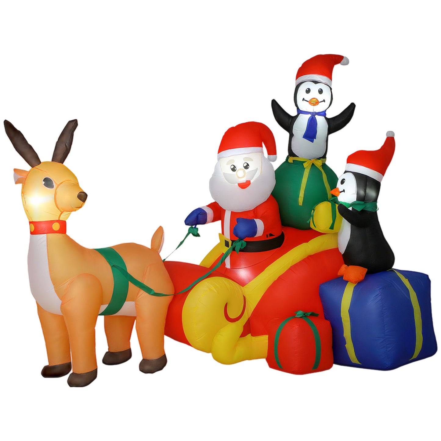 Santa Sleigh Inflatable Christmas Decoration - 180cm